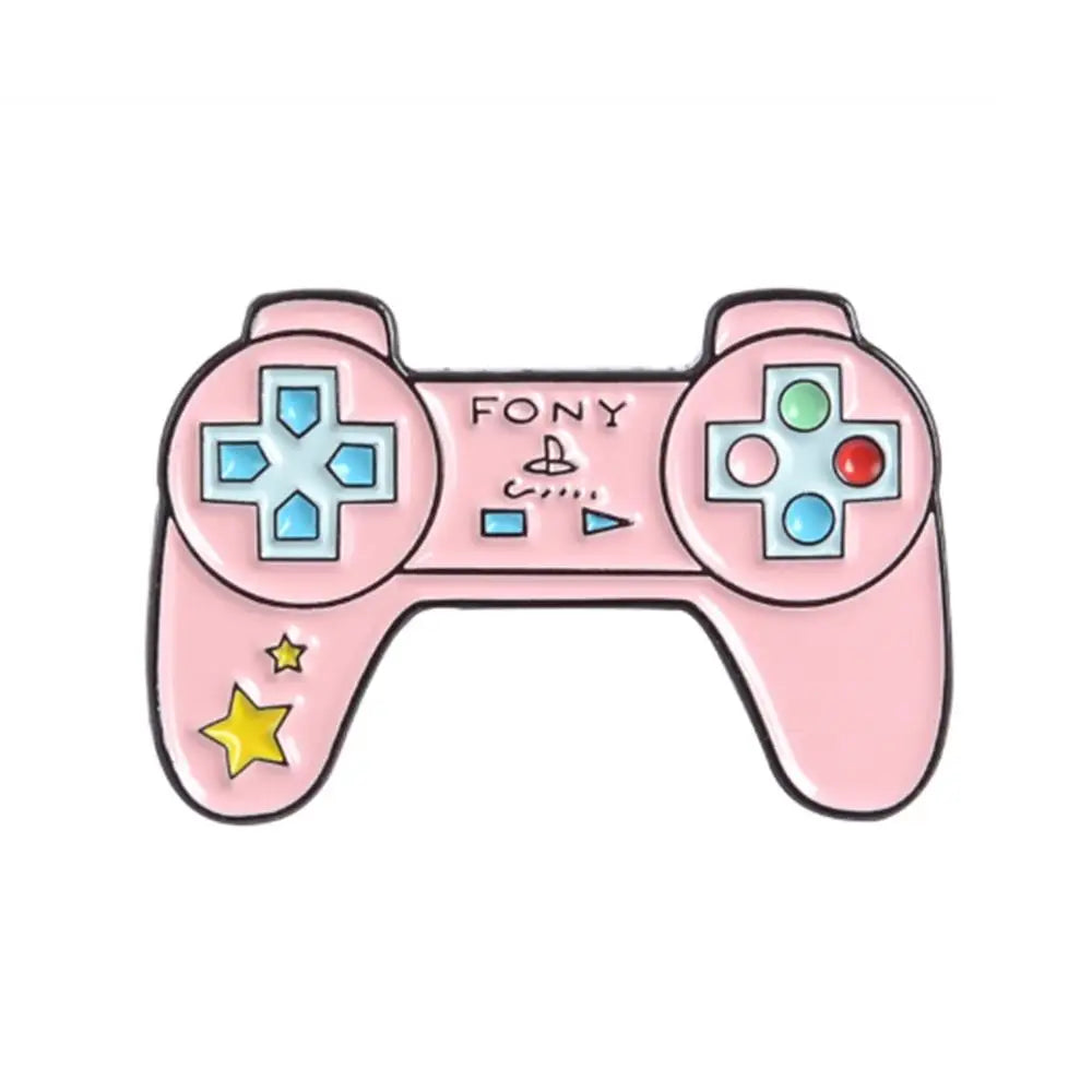 Pins GAME OVER! Game Player Handheld Game Controller Brooches Retro Game Lovers Pins Badge Accessories Game Machine Enamel