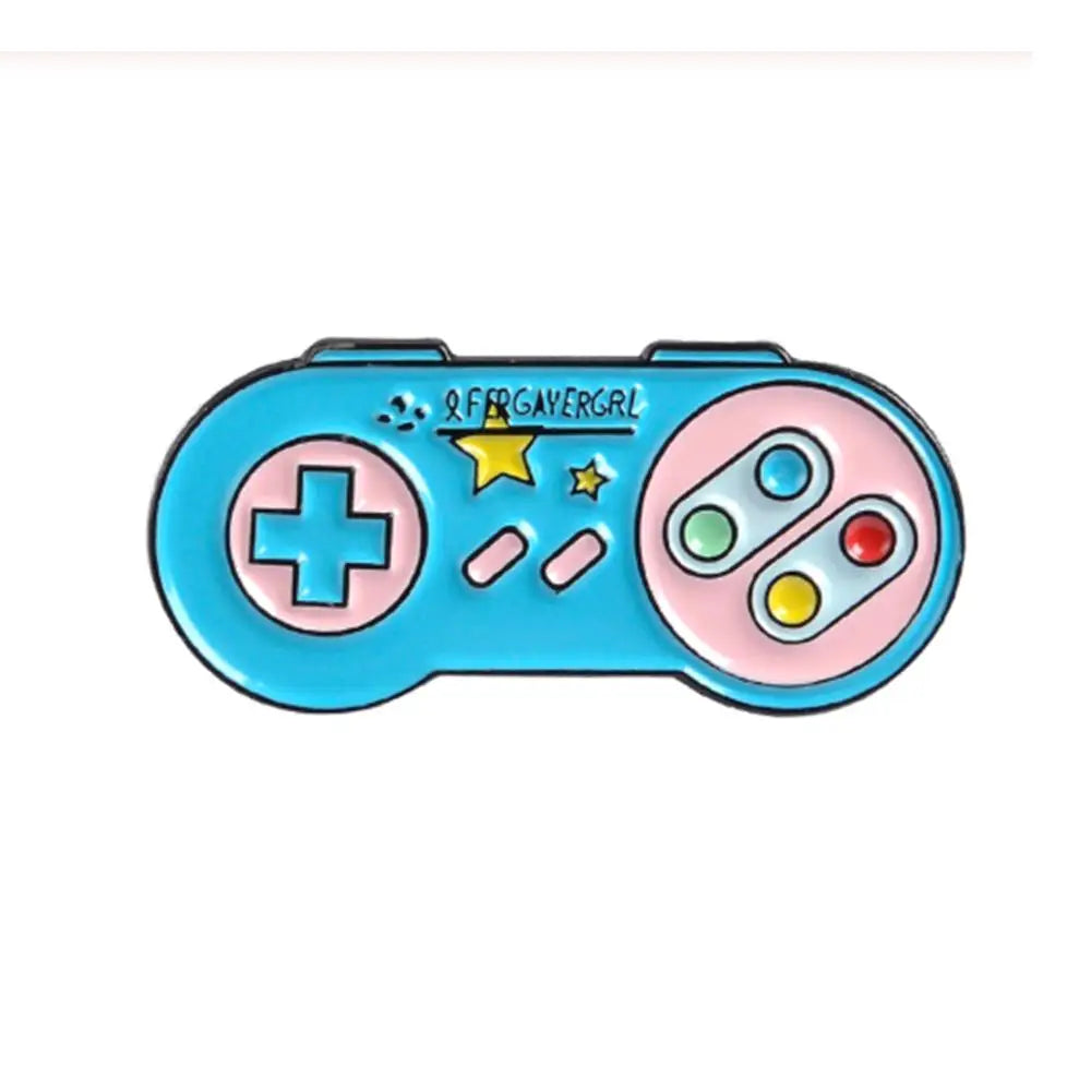 Pins GAME OVER! Game Player Handheld Game Controller Brooches Retro Game Lovers Pins Badge Accessories Game Machine Enamel