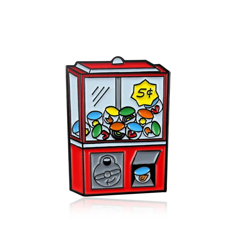 Pins GAME OVER! Game Player Handheld Game Controller Brooches Retro Game Lovers Pins Badge Accessories Game Machine Enamel