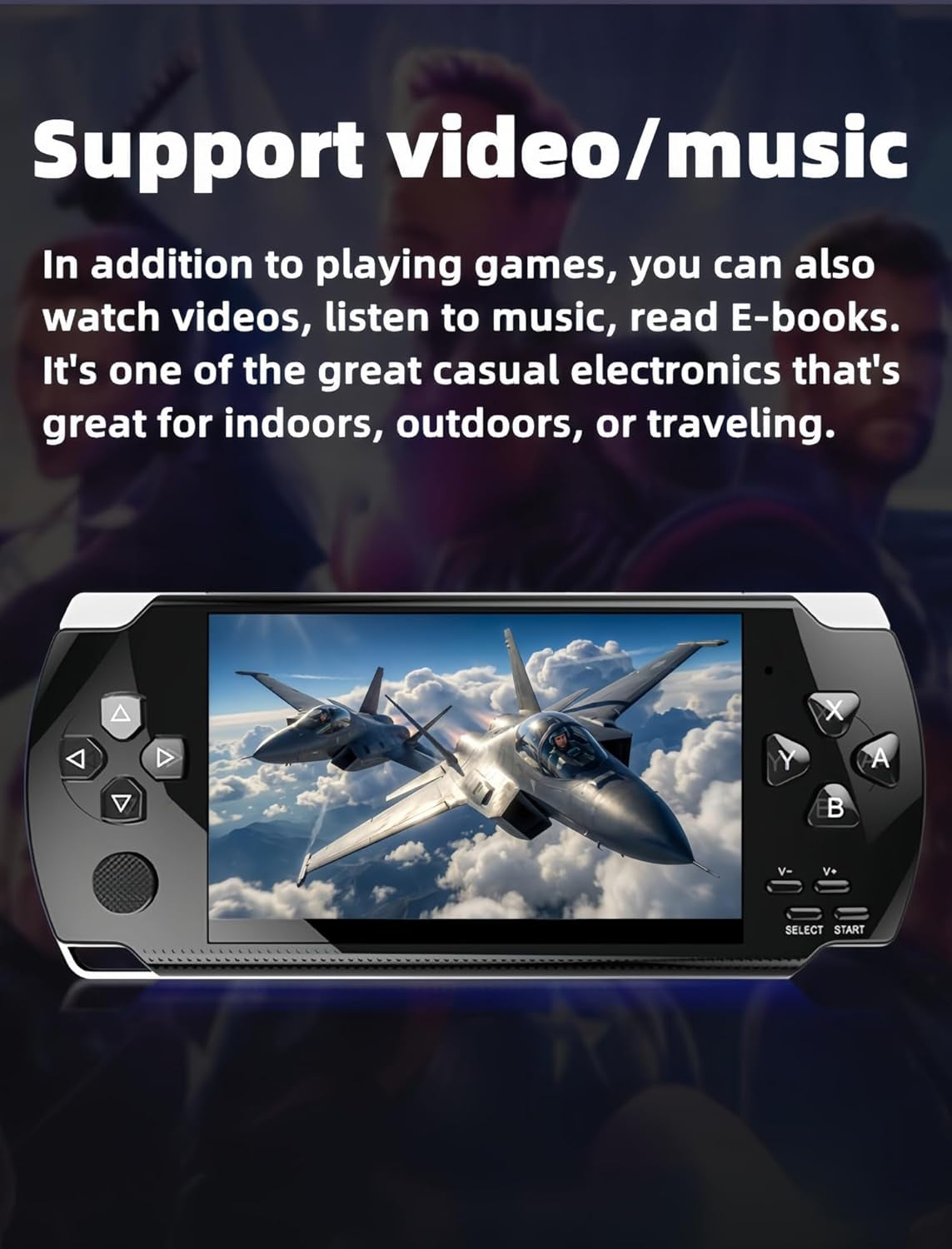 Retro Video Game Console Screen Built-In 2000 Games Handheld Game Console Multiple Emulators Mini Portable Game Device MP3 MP4 Music TV Output E-Bbook Children/Men/Festivals