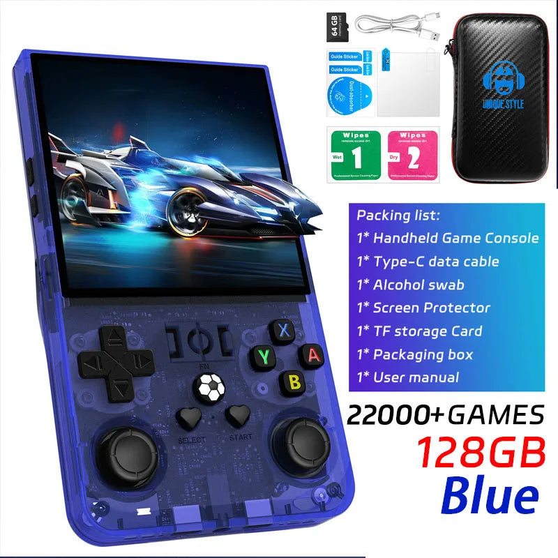 Open Source R36MAX Retro Handheld Game Console 64/128G 18000+Game RK3326 Chip Portable Pocket Game Player 4‘’Screen Game Console