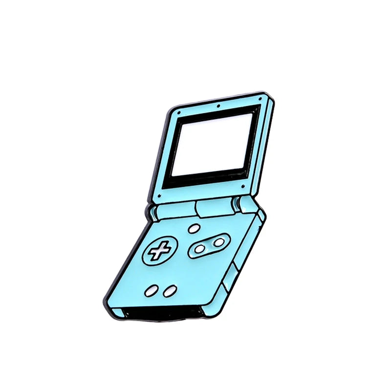 Pins GAME OVER! Game Player Handheld Game Controller Brooches Retro Game Lovers Pins Badge Accessories Game Machine Enamel