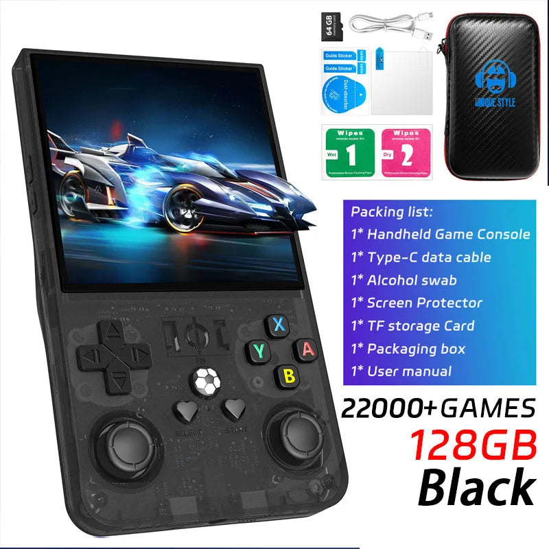 Open Source R36MAX Retro Handheld Game Console 64/128G 18000+Game RK3326 Chip Portable Pocket Game Player 4‘’Screen Game Console